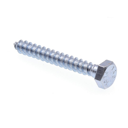 Prime-Line Hex Lag Screw 1/4in X 2in A307 Grade A Zinc Plated Steel 100PK 9055021